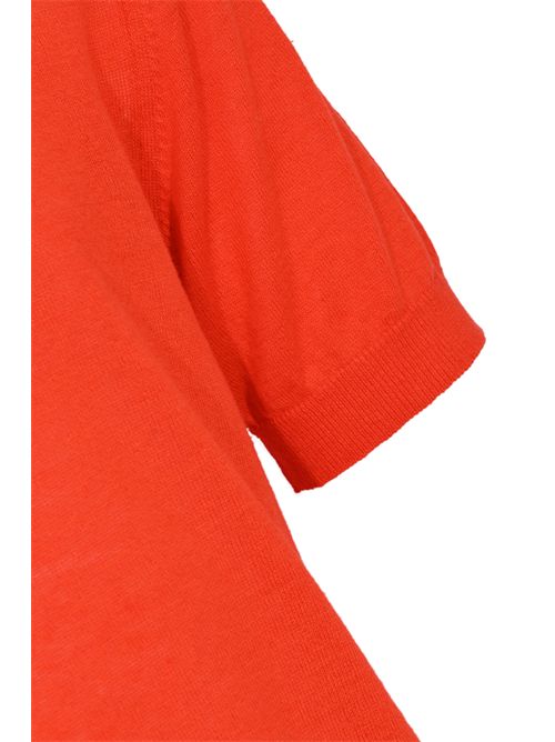 Maglia in lino e cotone Corallo AMARANTO | B9AB0030ABV 416